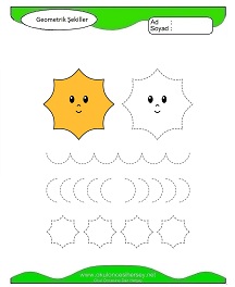 Geometrik Şekiller Çalışma Sayfaları